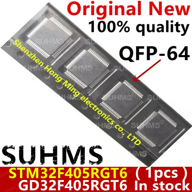 Chipset de QFP-64, STM32F405RGT6, GD32F405RGT6, STM32F405, 32F405RGT6, GD32F405, RGT6, 1 unidad, 100% nuevo