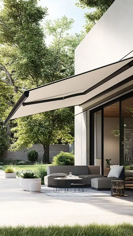 

Remote Control Retractable Awning for Cafe Motorized Full Cassette Awning Sun Shade Canopy Balcony Waterproof Heavy Duty Awnings