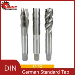 JIMMY DIN German Standard CNC Mechanical Tap HSS-E  Spiral Thread Tap M1-M20 Machine Plug Tap Threading Tool Tap Drill Bit