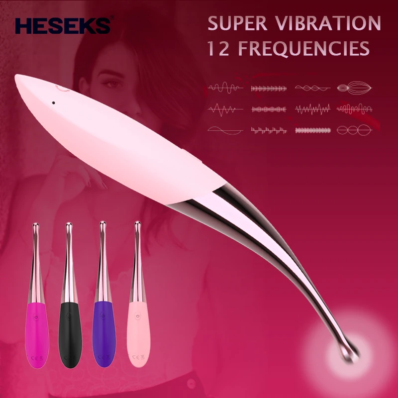 HESEKS Powerful Pinpoint Clitoral Stimulator G Spot Vibrators for Women Nipple Clitoris Stimulator Female Vagina Massager