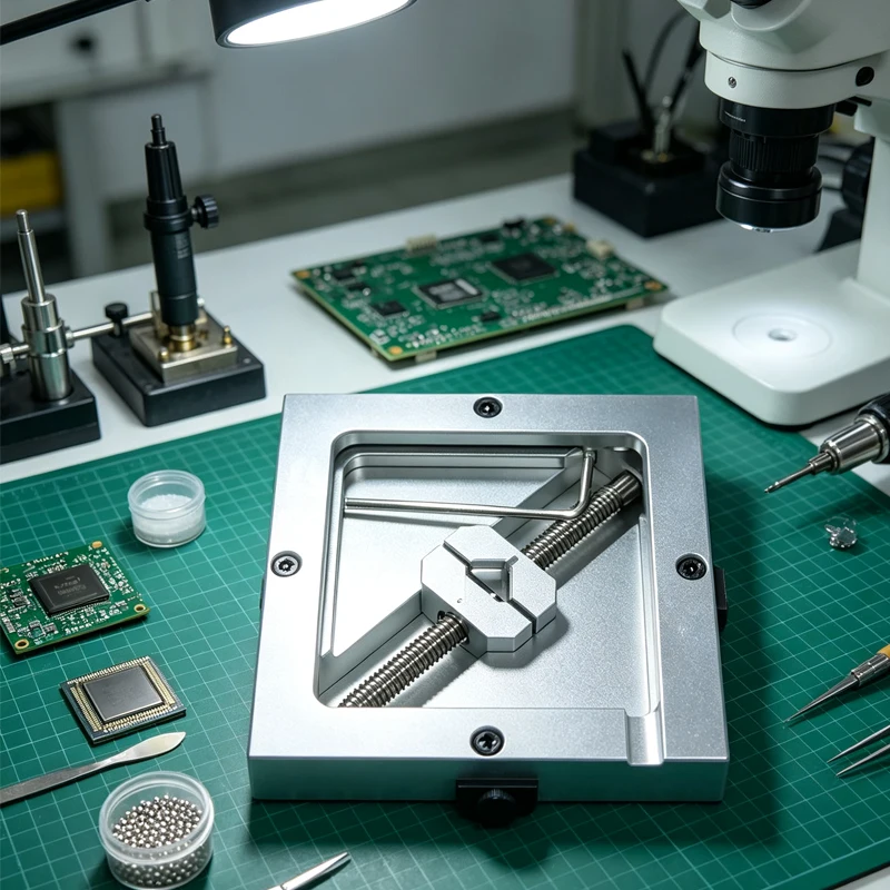 LY Silver BGA Reballing Station Fixture Jig 90MM Stencil Template Holder for PCB Chip Soldering BGA Rework Repair