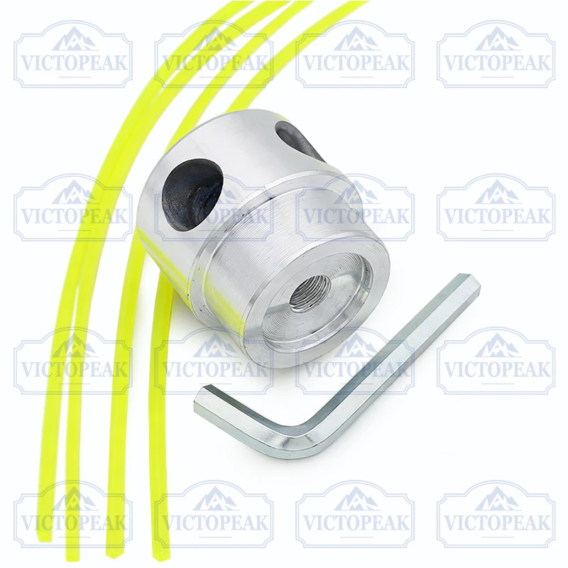 Aluminium-Trimmerkopf M10x1,25mm, Freischneider, Rasentrimmer, Unkrautvernichter, Rasenmäher, Gartenwerkzeug-Teile mit 4 Faden-Zubehörteilen – Detail 3