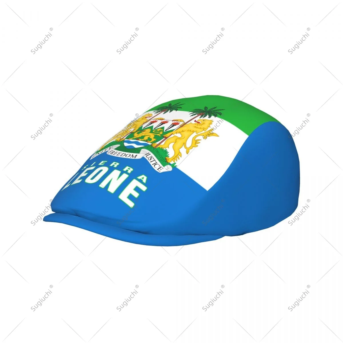 Forward cap Sierra Leone Flag Men Women Flat Newsboy Driving Hat Cap Short Brim for Driving Daily visors hat