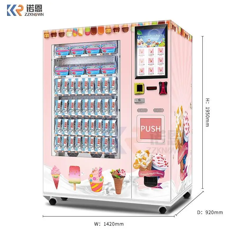 Frozen Icecream Vending Machine Ice Cream Vending Machine Automatic With Lift