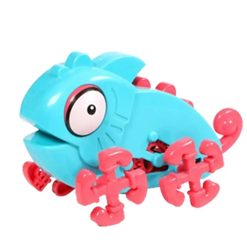 DIY Assembling Chameleon Robot DIY Robot Building Toys Electric Chameleon Toy for Boys and Girls Assembly Educational Building