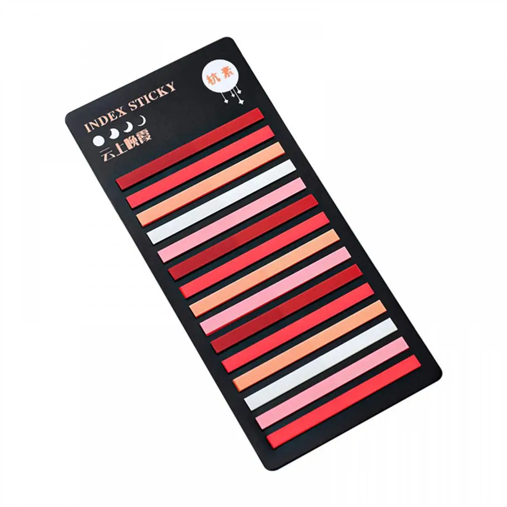 1 ~ 6 шт. листы, прозрачный блокнот с радужным указателем, липкие блокноты, бумажные наклейки, закладки для заметок, школьные принадлежности Kawaii