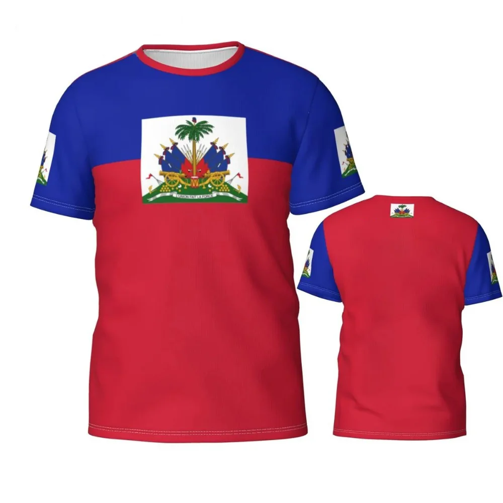 Haitian Flag Badge 3d Printed T-shirt Shirt For Men And Women Football Fans Gift