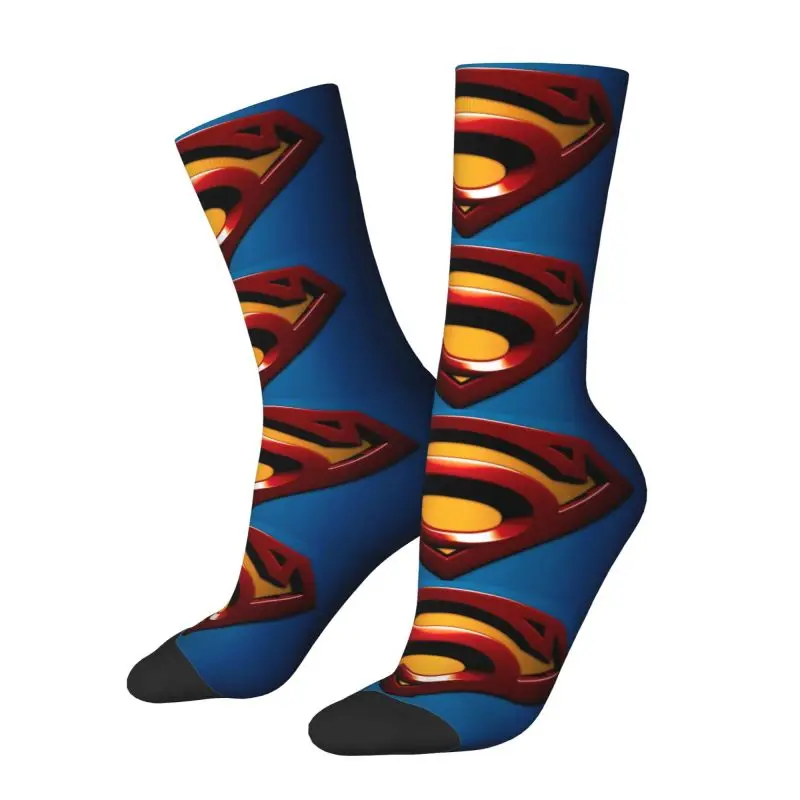 Supermans Men Women Crew Socks Unisex Novelty 3D Printed Dress Socks