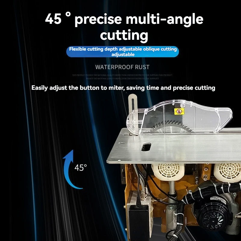 1200 واط رفع كهربائي فرش صامت خالية من الغبار منشار الأم النجارة الدقة دفع الجدول للطي المنشار الجدول منضدة