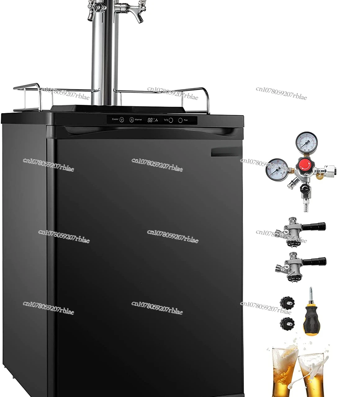 Dual-Head Draft Beer Dispenser: Air-Cooled Commercial Brew System for Bars - Serve Fresh Craft Beers!