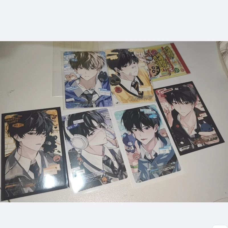 6 قطعة/المجموعة الكورية BL Manhwa وقت القمامة لومو بطاقة الذكور الذكور الحب لطيف الفتيان شخصيات Photocard المشجعين جمع أصدقاء هدية