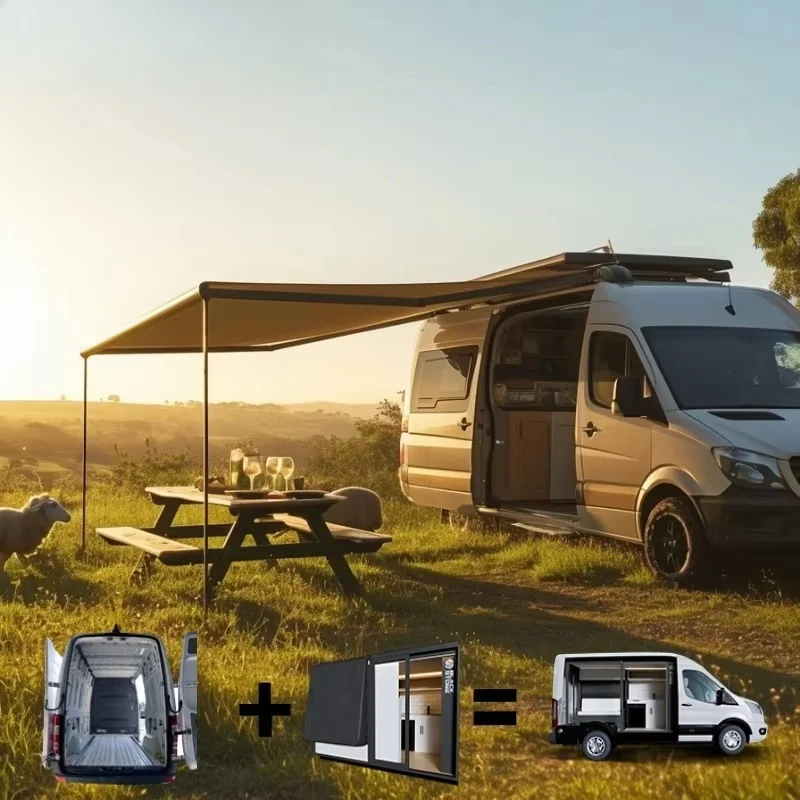 Campervan RV Campervan Body Bed Lift Kit de conversión Mini rueda Modular o para el hogar emergente