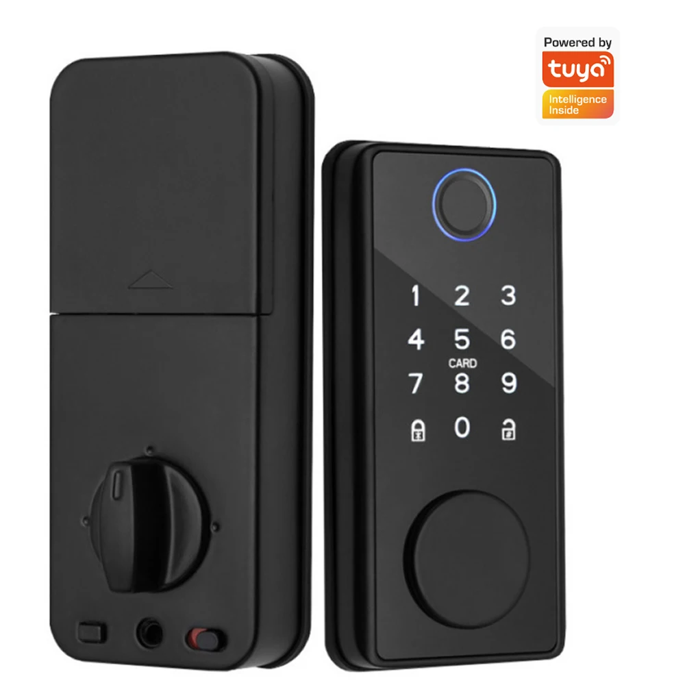 wooden-door-lock-password-fingerprint-bluetooth-electronic-lock-mechanical-key-automatic-lock-app-digital-lock-support-tuya-app