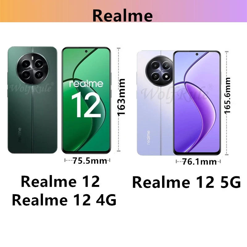 Pelindung layar anti gores, 1/2/3/4 buah kaca penutup penuh untuk Realme 12 kaca anti gores OPPO Realme 12