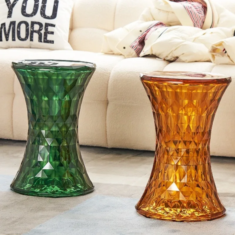 Clear Acrylic Crystal Stool, Nordic Minimalist Dining Chair, Modern Makeup Bathroom Shoe Changing Seat, Spare Furniture
