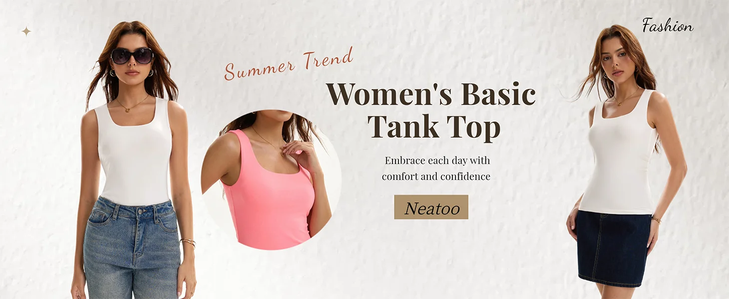 Räumungsverkauf Günstige Damen Doppelt Gefütterte Sommer-Ausgehoutfits Rundhals-Tanktops Basic Slim Fit Ärmellose Shirts Y2K Arbeitskleidung – Detail 1