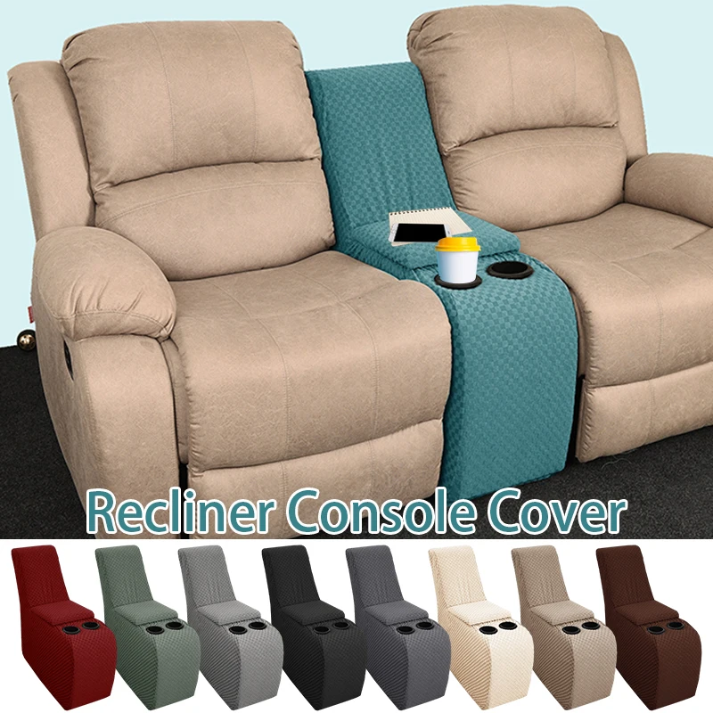 

Additional Recliner Console Cover For Couch With Cup Holder And Storage All-inclusive Elastic Middle Reclining Console Slipcover