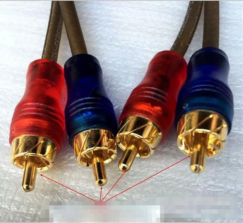 5M Oxygen-Free Pure Copper Double Shielded Audio Cable HiFi Signal Transmission Wire