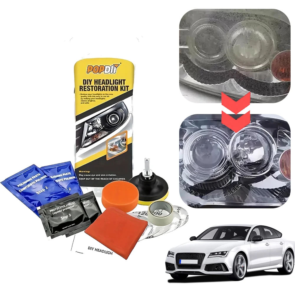 

Car Headlight Polishing Agent Scratch Remover Repair Fluid Headlight Renewal Polish And Maintenance Liquid Kit Auto Accessories