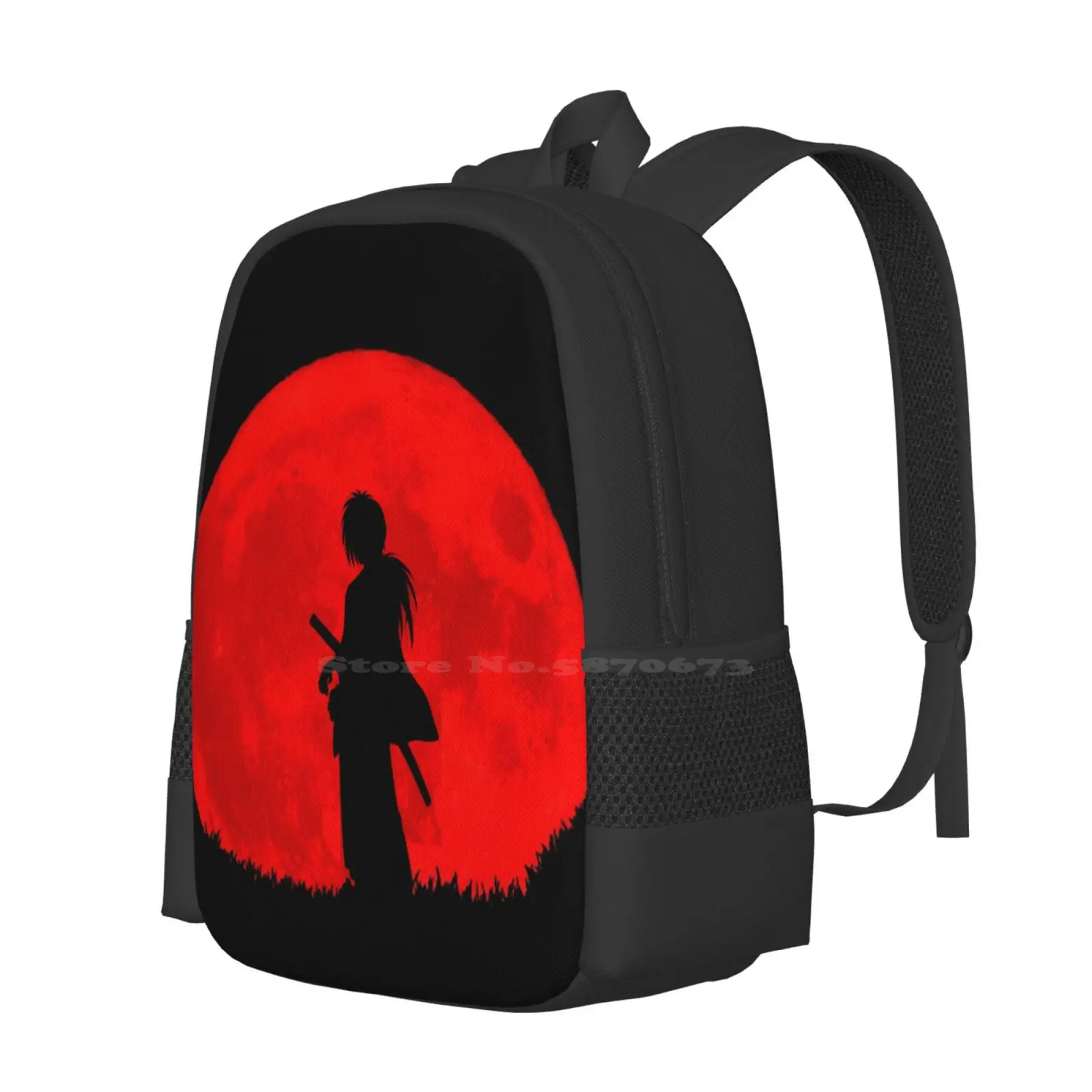 Rurouni Kenshin Himura Kenshin Hot Sale Schoolbag Backpack Fashion Bags Kenshin Samurai Okami Wolf Anime Sleeve Gaming Sun