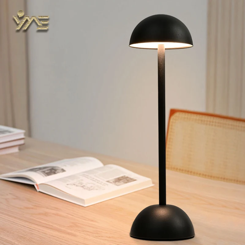 

Mushroom Rechargeable Table Lamp Bedside Table Night Light LED Cordless Writing Desk Lamp Restaurant Bar Atmosphere Lamp