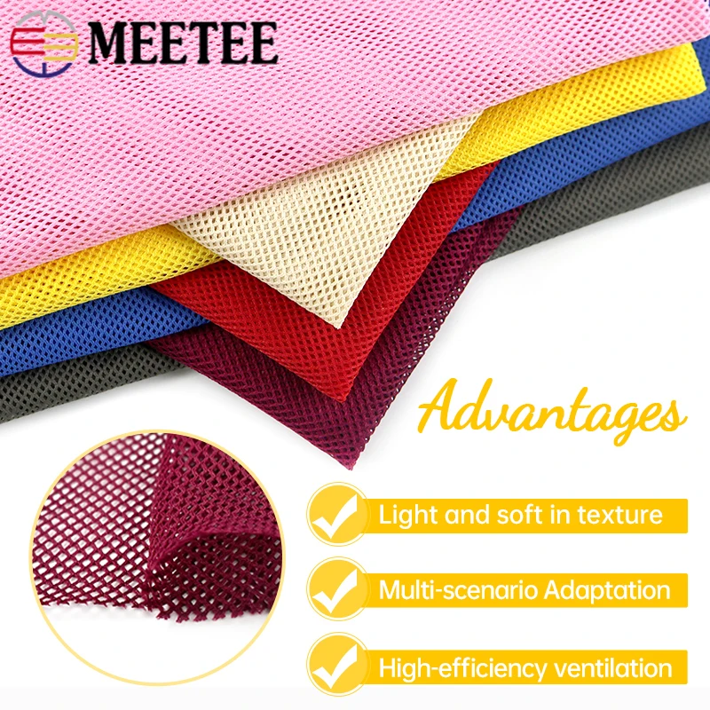 

100*155cm Color Mesh Breathable Fabric Sportwear Bag Net Cloth Pants Shirt Soft Yarn Nets Fabrics DIY Sewing Accessories