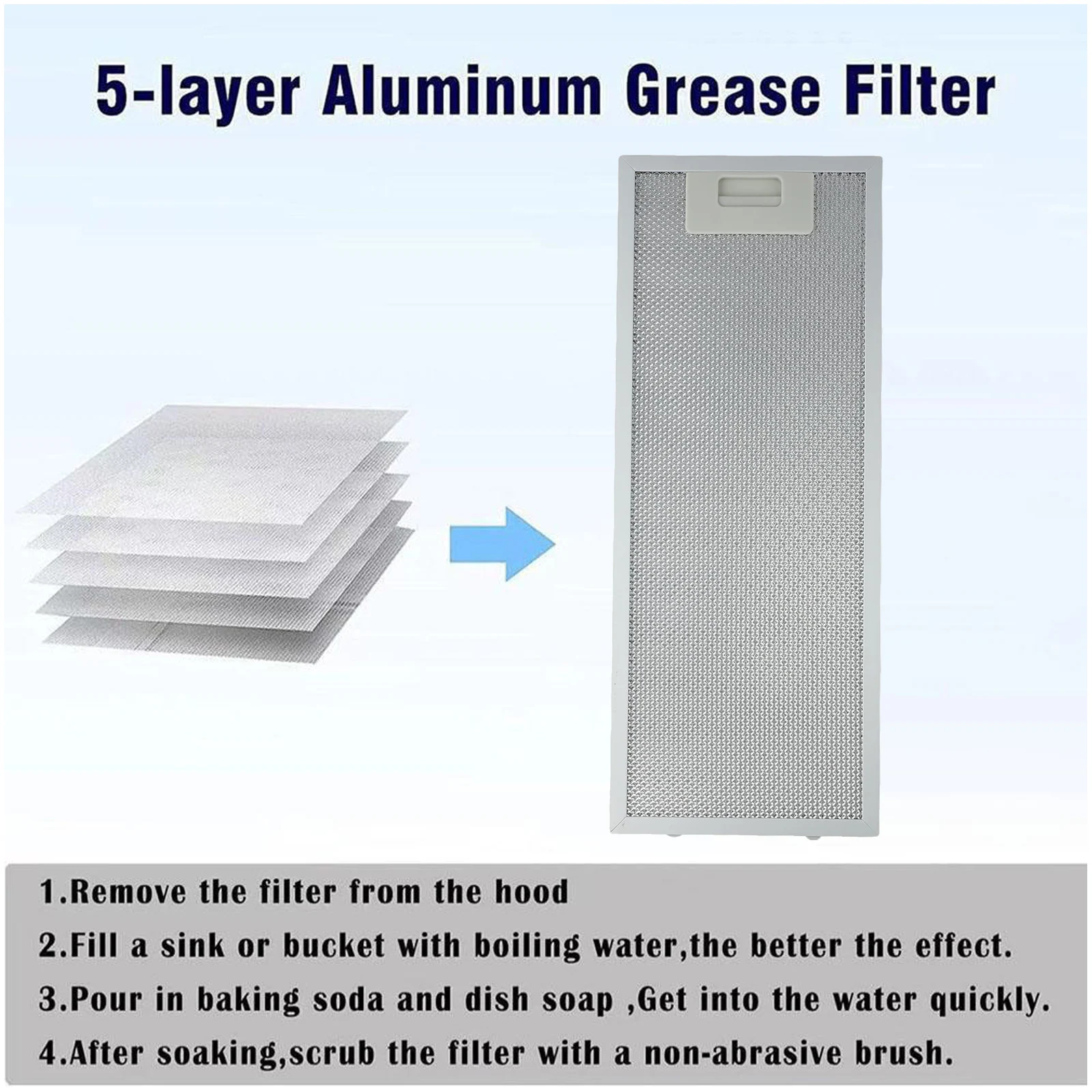 Remove Smell Metal Mesh Extractor Vent Filter Extractor Vent Aluminized Grease Filtration Extractor Vent Long Lasting Metal Mesh