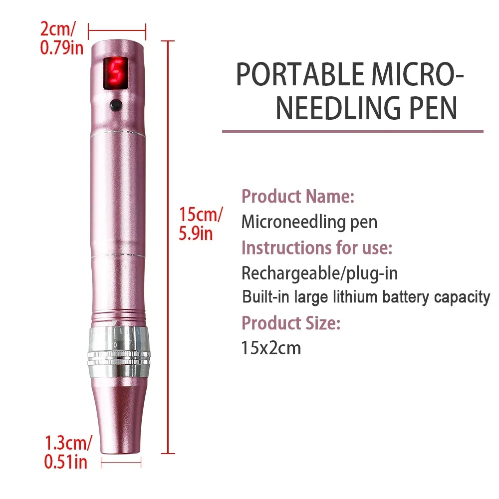 Ultima Dr.imp Pen Wireless Derma Rolling Digital 5-Gang Dermapen Microneedling-Kartusche Mesotherapie Elektrisches Schönheitspflege-Tool – Detail 15