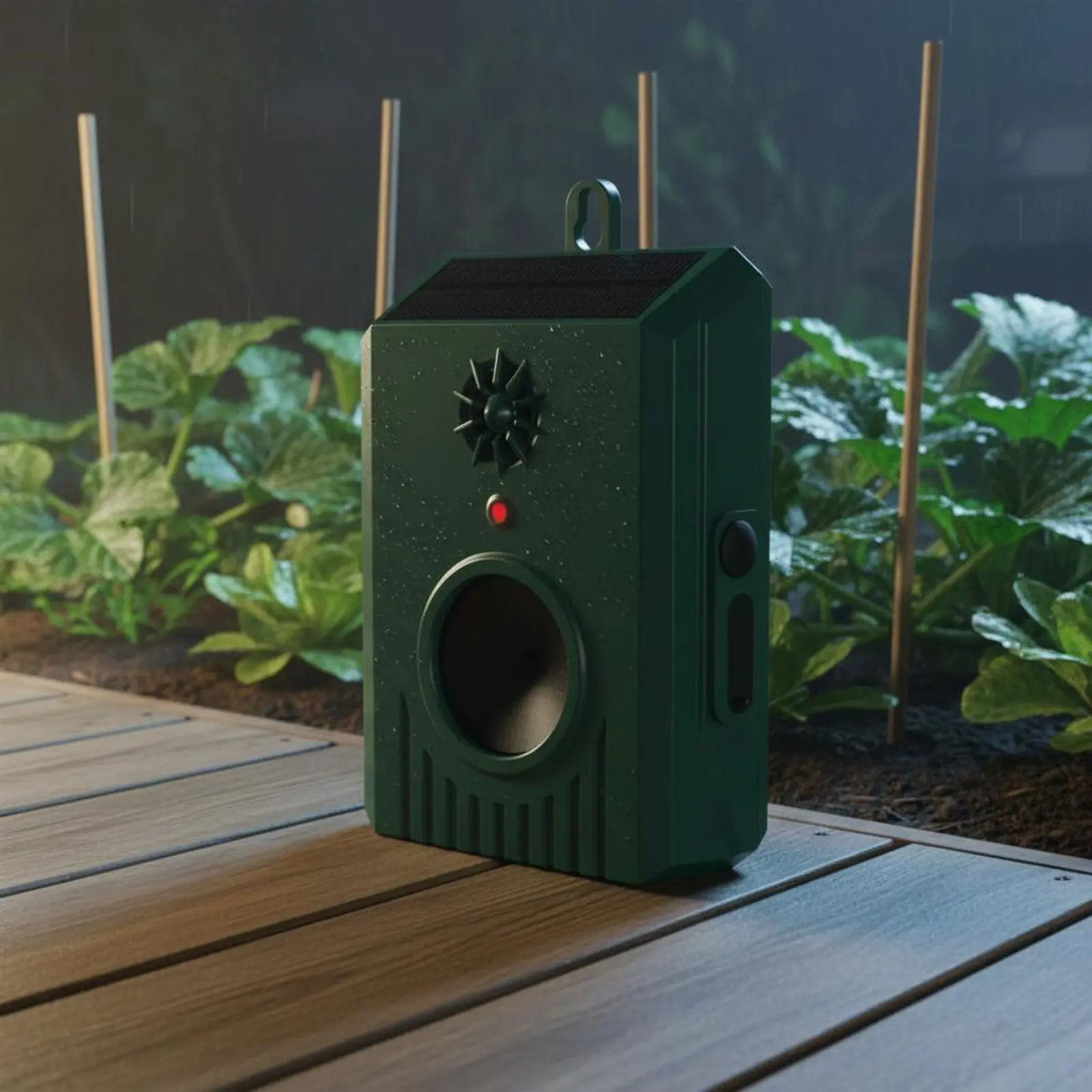 

Solar Sound Wave Creature Weatherproof Solar Creature Sound Wave Scarer Double Power Supply for Orchard