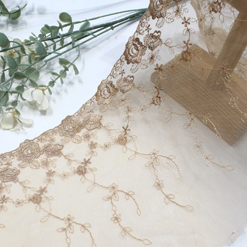 

28 ярдов кружевной тесьмы с цветочной вышивкой для бюстгальтеров, нижнего белья, шитья, рукоделия, ткани для одежды, свадебных нарядов и аксессуаров