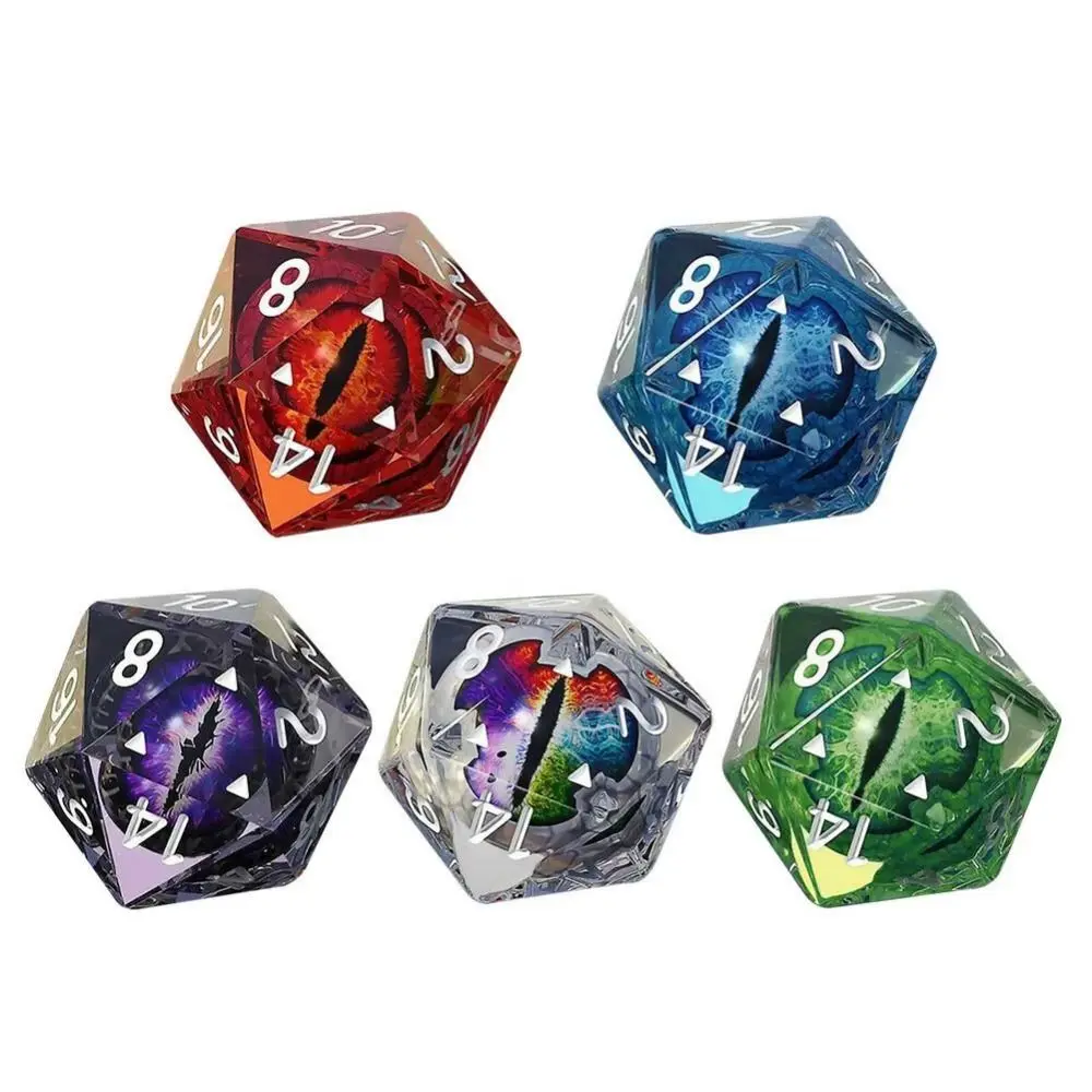 Polyhedral Crystal Dragon Eye Dice Longan Dice Resin Crafts Home Decor Ornaments Tarot Game Party Toys Desktop Entertainment