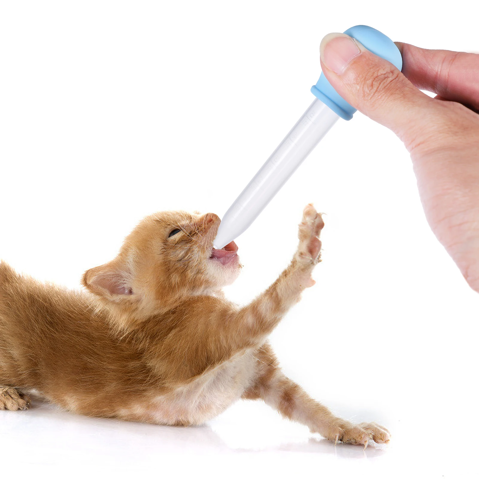 

Premium Pet Feeding Bottle Dropper Scale Milk Water Medicine Dispenser Puppies Kittens Safe Lightweight Bowl