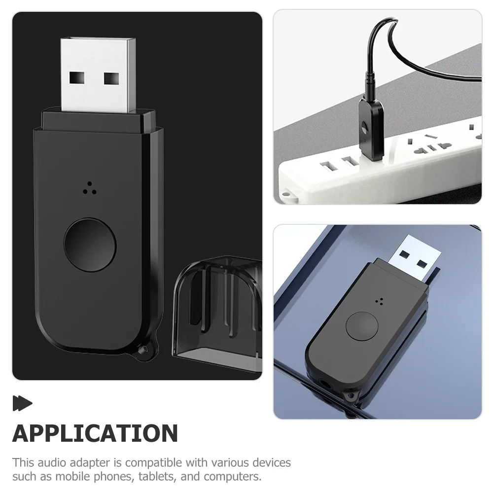 

Audio Receiver USB Wireless Music Receiver 5.3 Stable Transmission Device Portable Car Audio Adapter Compatible with Phone