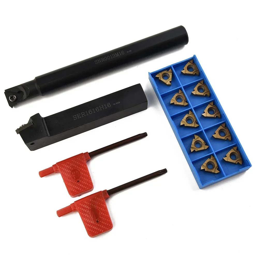 Hot New Threading Inserts Lathe Internal T15 Toolholding 12pcs Boring Fittings Holder Turning Tool 1/2in 5/8in