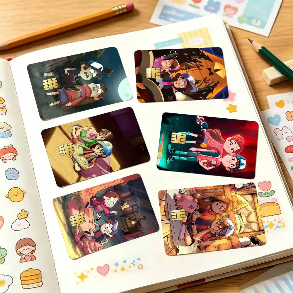 

Gravity Falls Bill Cipher Dipper Pines Credit Card HD Stickers Game Card Decal Small Chip Waterproof Sticker Gift