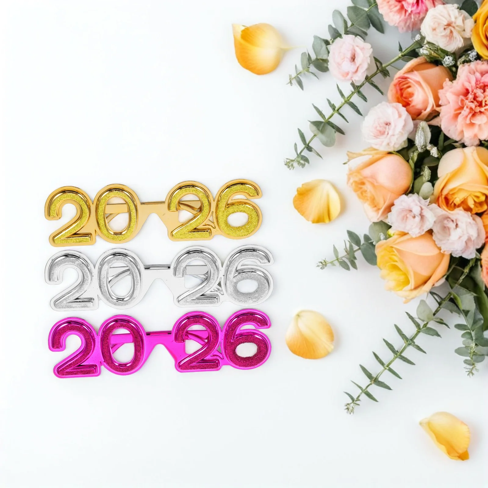 

3Pcs 2026 Eyeglasses Lightweight Graduation Party Props New Year Photo Booth Glasses Party Supplies 2026 Number Eyeglasses