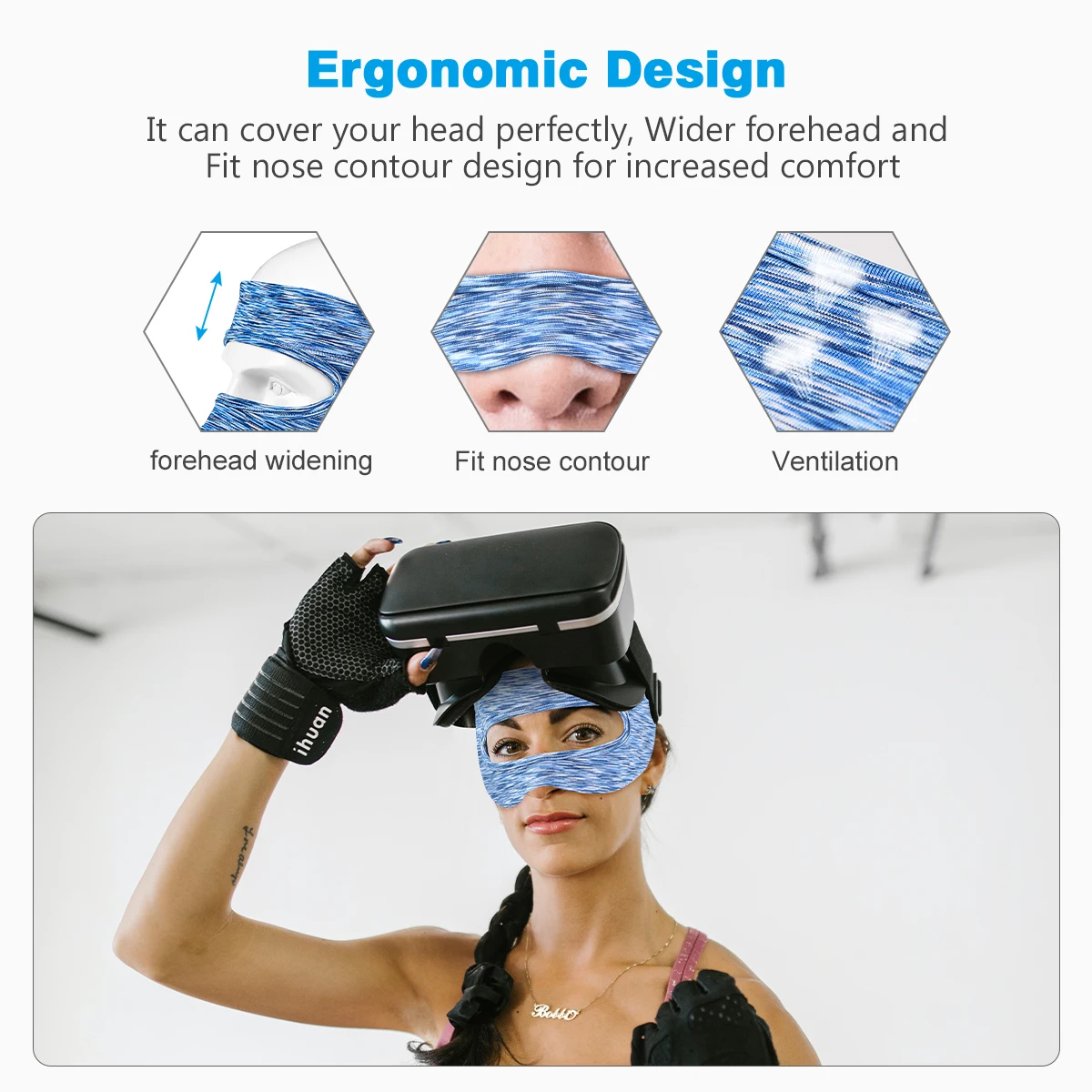 VR Eye Mask Cover Breathable Sweat Band Padding Virtual Reality Headsets Cover For PS VR2 PSVR2 Pico Oculus Quest 2 Accessories