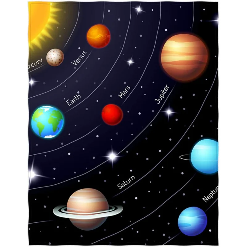 

Leisure Fashionable 50x60 inch Solar System Pattern Bed Sofa Soft Blanket Lightweight Four Seasons