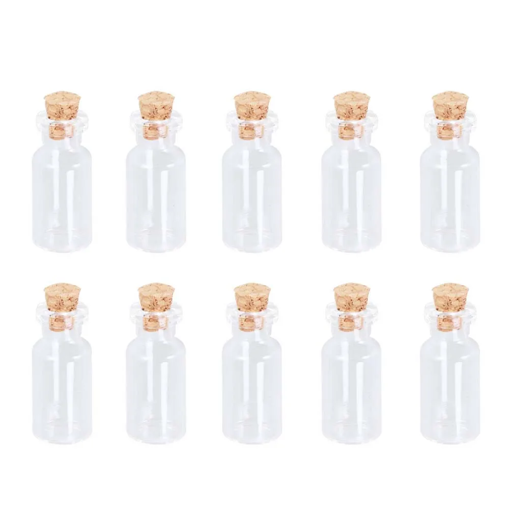 

25Pcs Clear Glass Test Tubes Soft Cork Caps Reusable Storage for Liquid Samples Candy Cosmetics Travel Lotion Containers Test