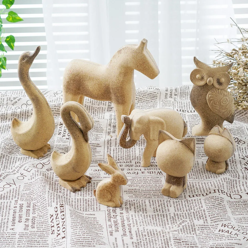

1 Pair DIY Wooden Animal Ornament Unfinished Horse Shape Desktop Decoration Bedroom Living Room Creative Gift Animal Ornament
