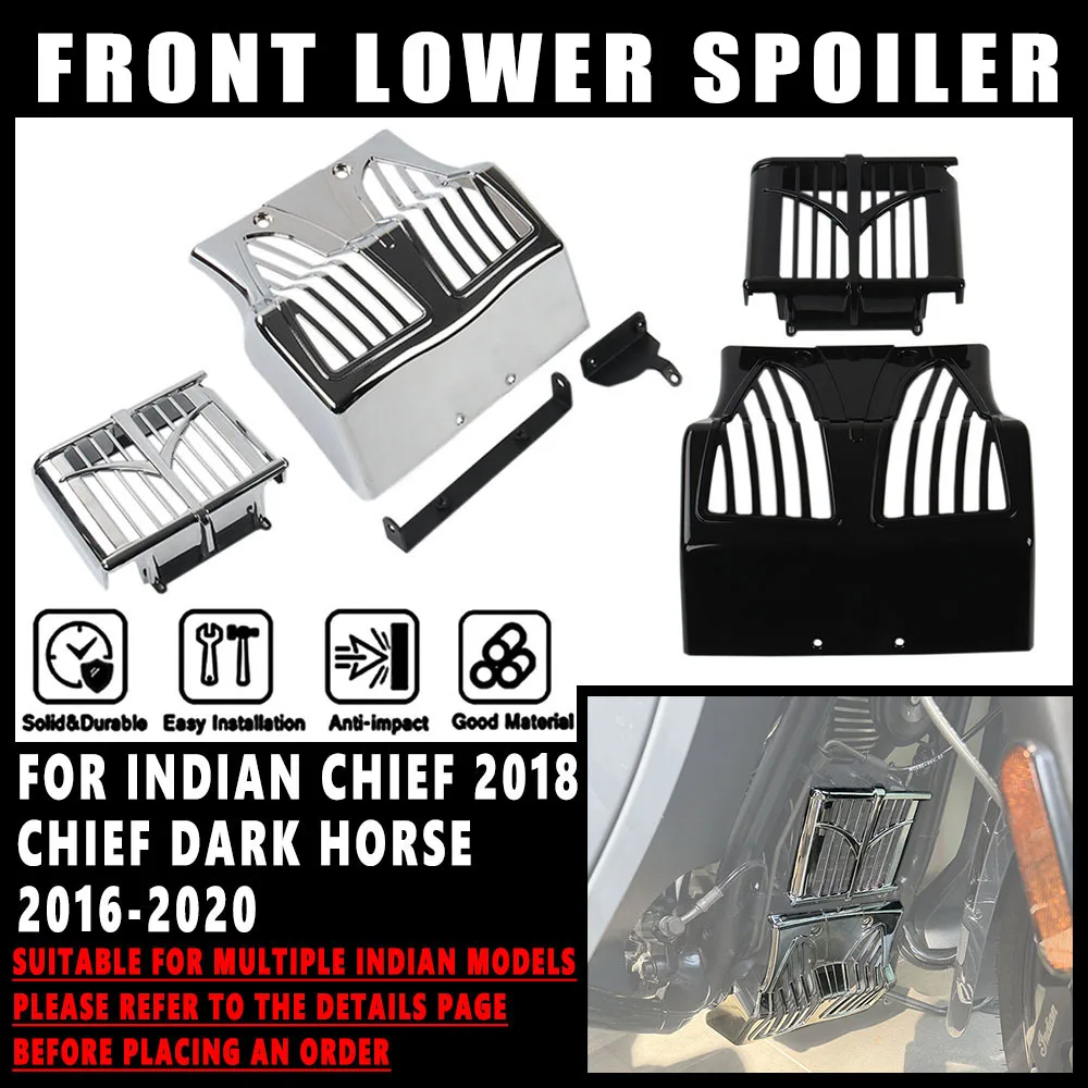 

Motorcycle New Accessory FOR 2015-23 Indian Bagger Fairing Lower Front Spoiler Air Dam Fairing Mudguard Cove Chrome Or Black