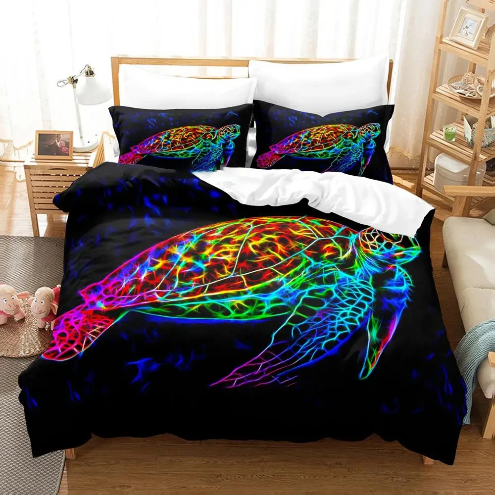 2024 Turtles of the World Adult Boys Anime Duvet Cover Set Single Double Full Queen King Size Quilt Cover Pillowcase