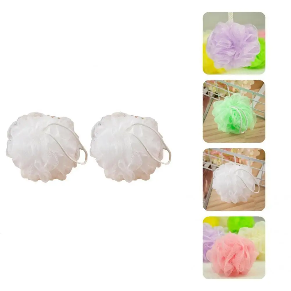 2Pcs  Body Scrubber Ball Unique More Thicken Fine Texture Bath Mesh Ball Durable Bright-colored Bath Ball