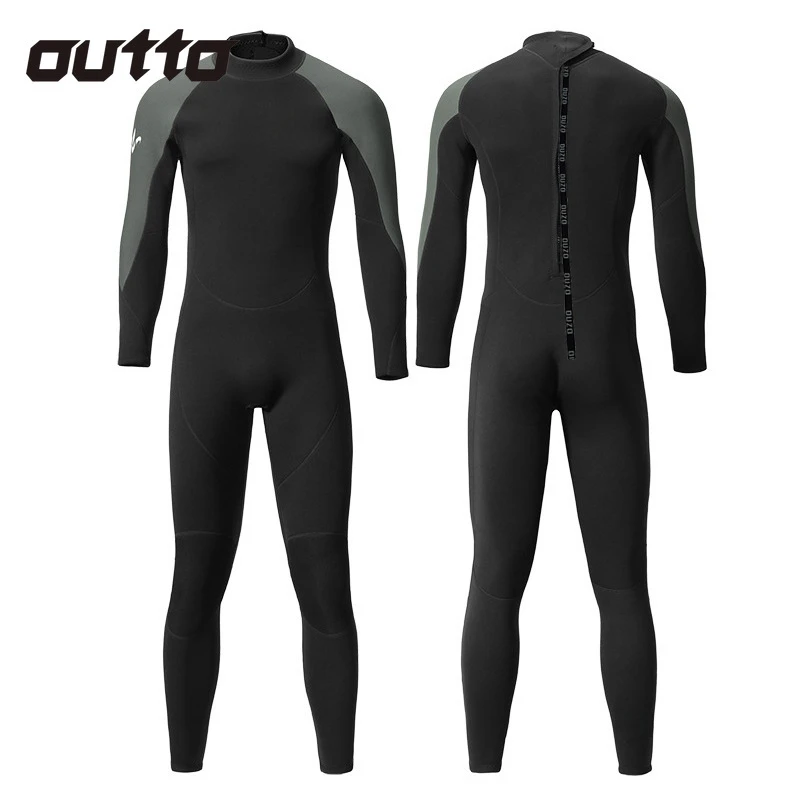 1.5mm Long Sleeved Piece Swimsuit Men Women Outdoor Beach Surfing Snorkeling Swimsuit Warm Sun Proof Elastic Swimwear Couple