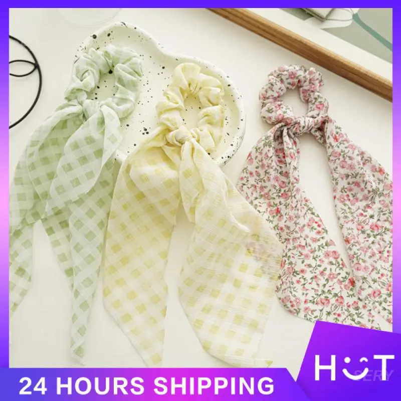 

Head Rope Multi Scenario Usage Be Easy To Carry About Floral Ribbon Hair Ring Hair Accessories Rubber Band Color Diversity