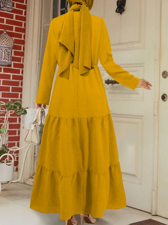 Collar Longsleeved Solid Color Short Jacket Women's Solid Color Sleeveless Vest Large Skirt Casual Temperament Fashionable Dress