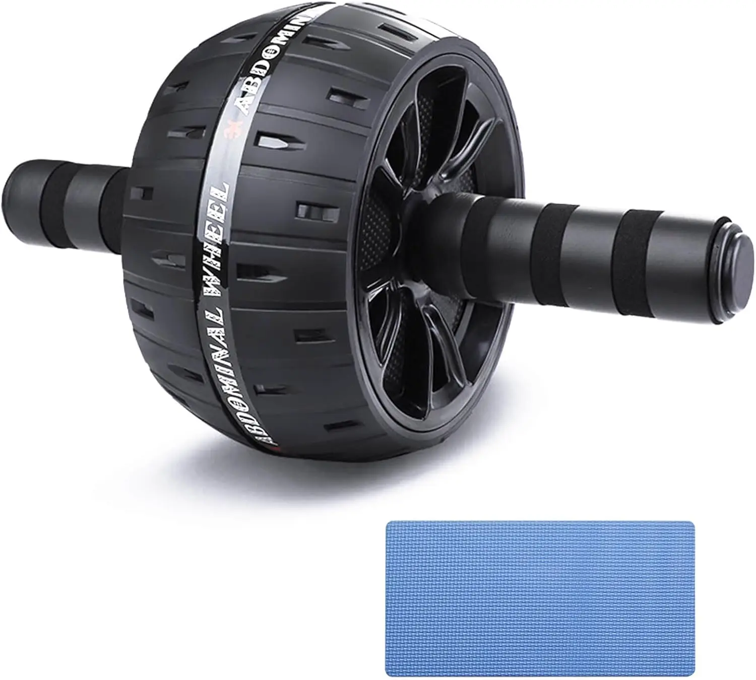 AB Wheel Roller, Exercise Abdominal Wheel Fitness for Gym & Home, Work-out Strength-Training Equipment with Knee Pad