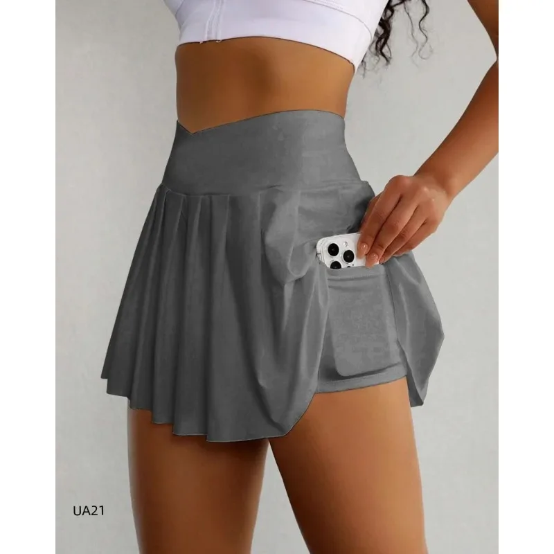 2026 Summer New Women's Casual Comfortable Versatile Short Skirt Outdoor Fitness Quick Drying Sports High Waist Pleated Skirt