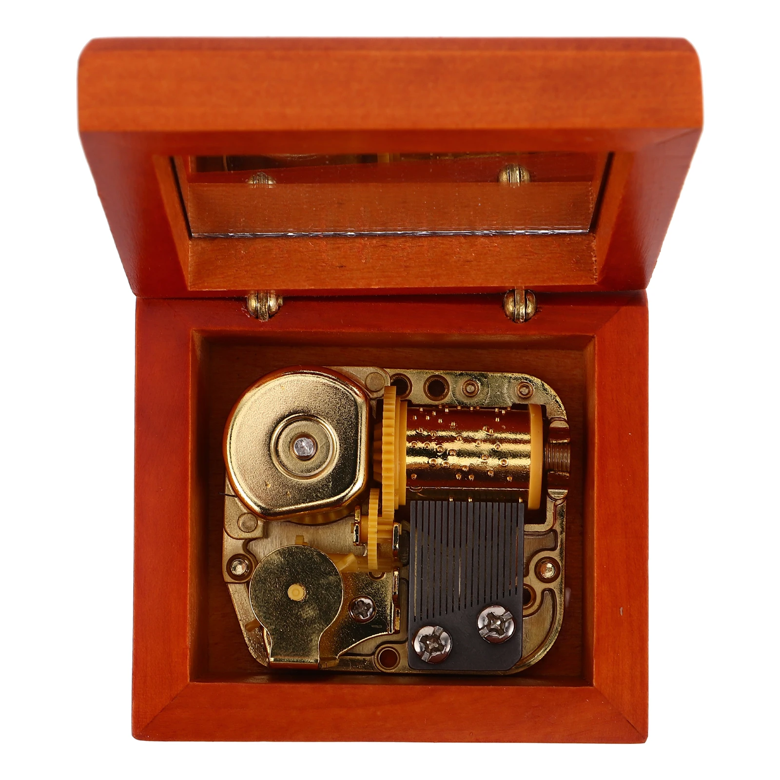 

Wind-Up Vintage Wooden Music Box Classic Mechanical Clockwork Miniature Retro Desktop Musical Box Hand Wound Decorative