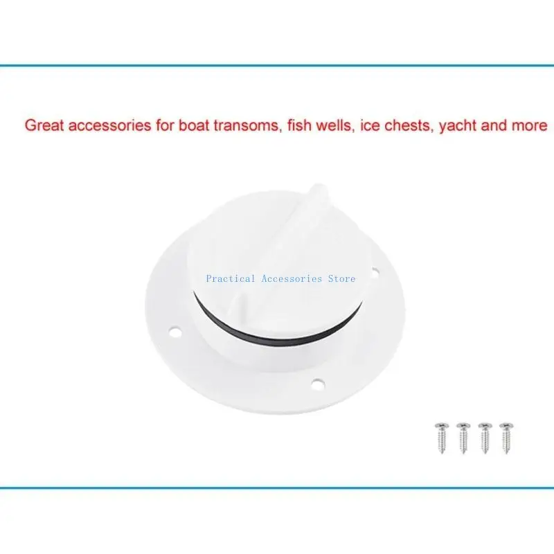 

U75E Universal White Nylon Marine Boat Transom Deck Mount Drain Scupper Screw Cap Bung Stopper Replacement Accessories